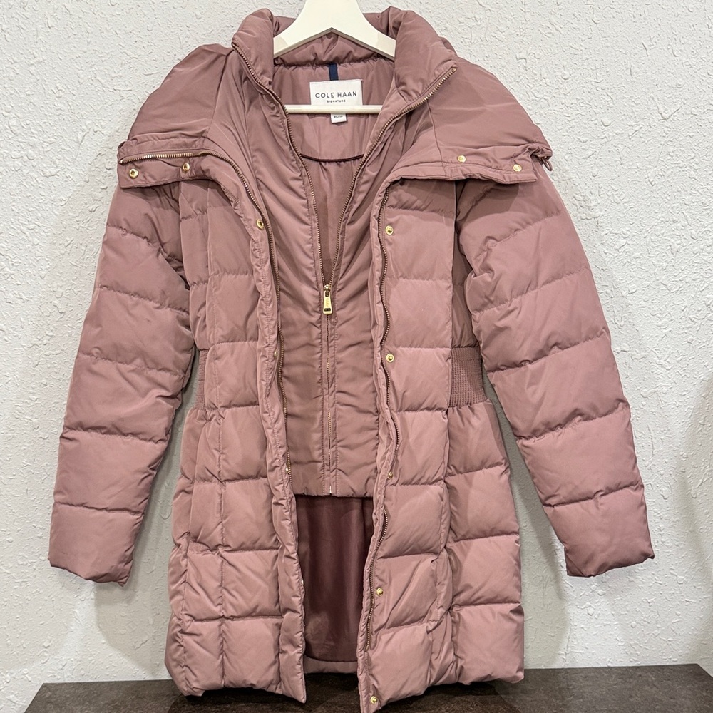 Cole Haan Puffer Jacket XS Mauve - Picture 11 of 12